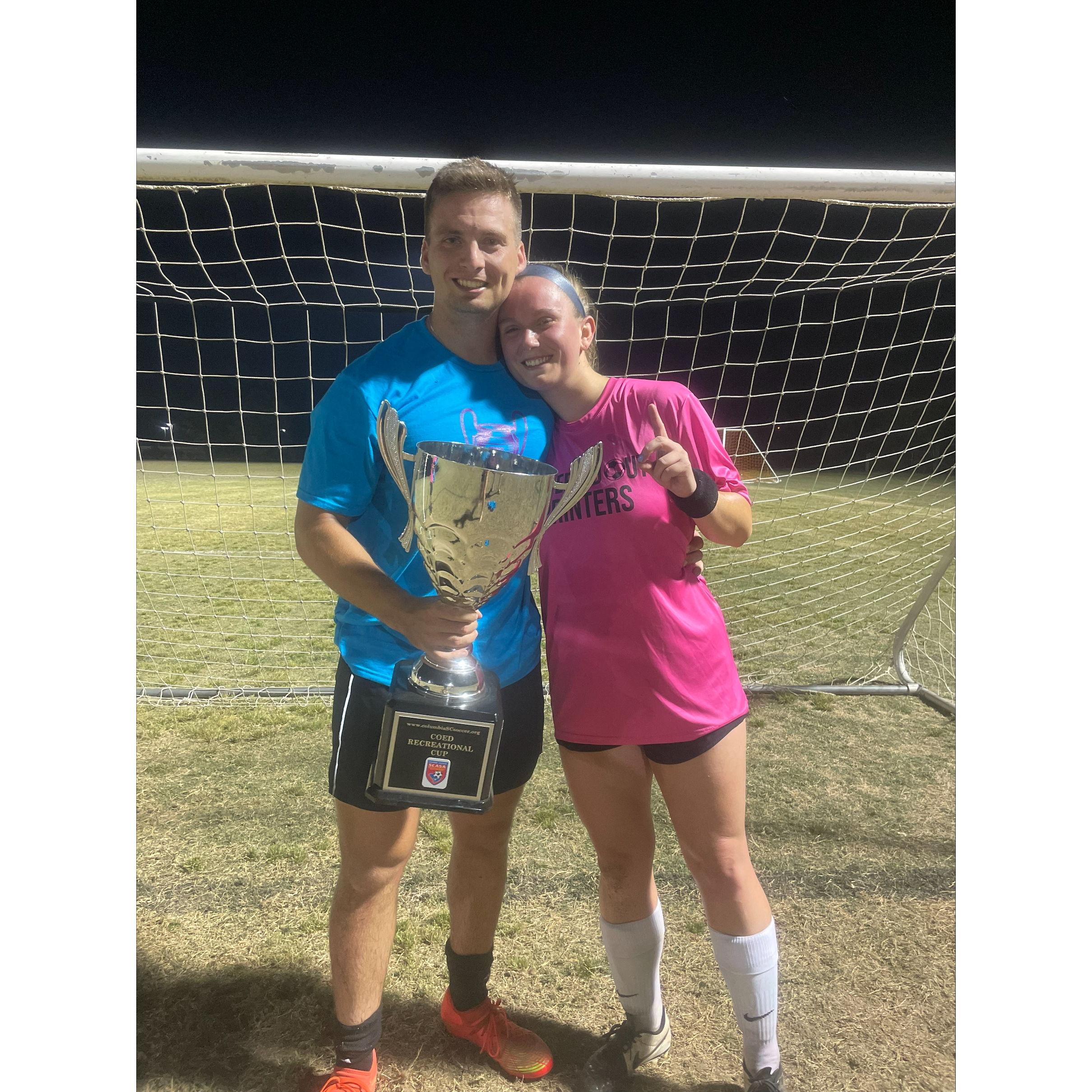 Winner Winner Chicken Dinner (Hannah with the assist, Tom with the game winning goal)