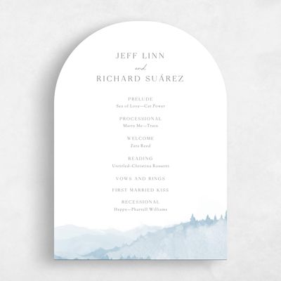Blue Arch Wedding Program - Denver