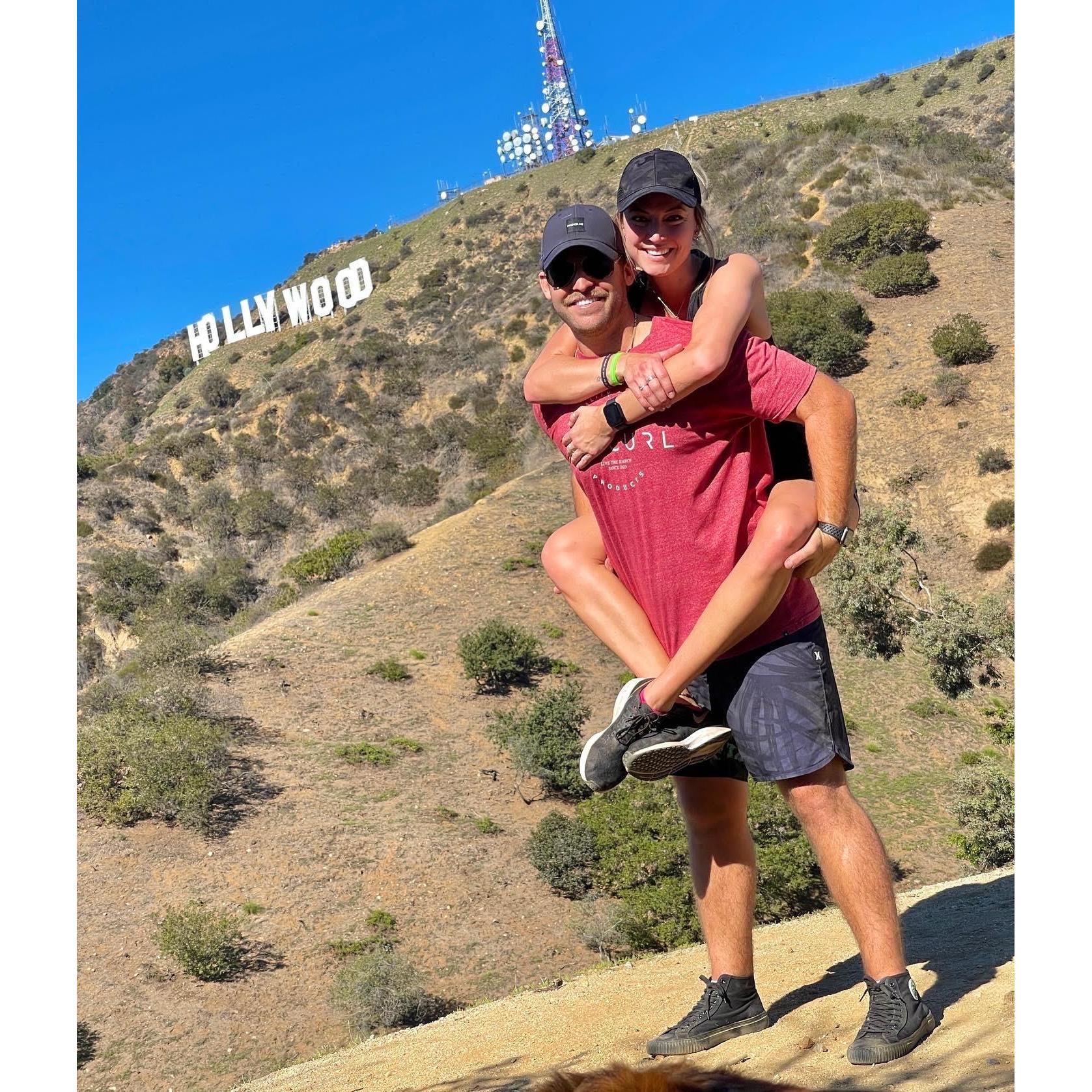 Hiking the Hollywood sign in LA, CA