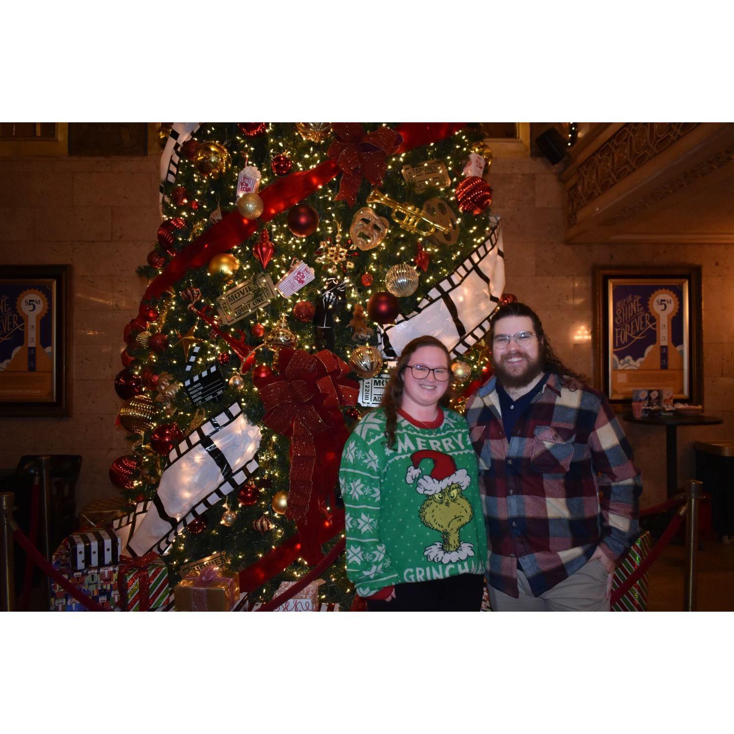 Work Christmas party! We watched "The Grinch" (the Jim Carrey version) at the Alabama Theatre. Little did we know, we both had COVID for the 2nd time.