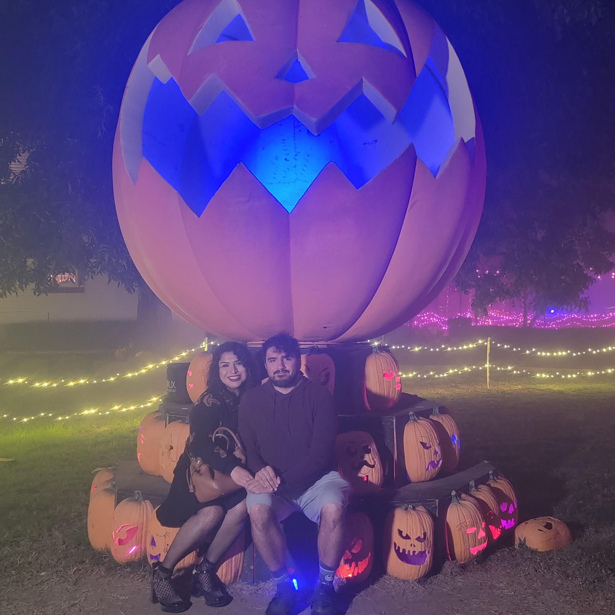 A cute portrait of us at Pumpkin Nights