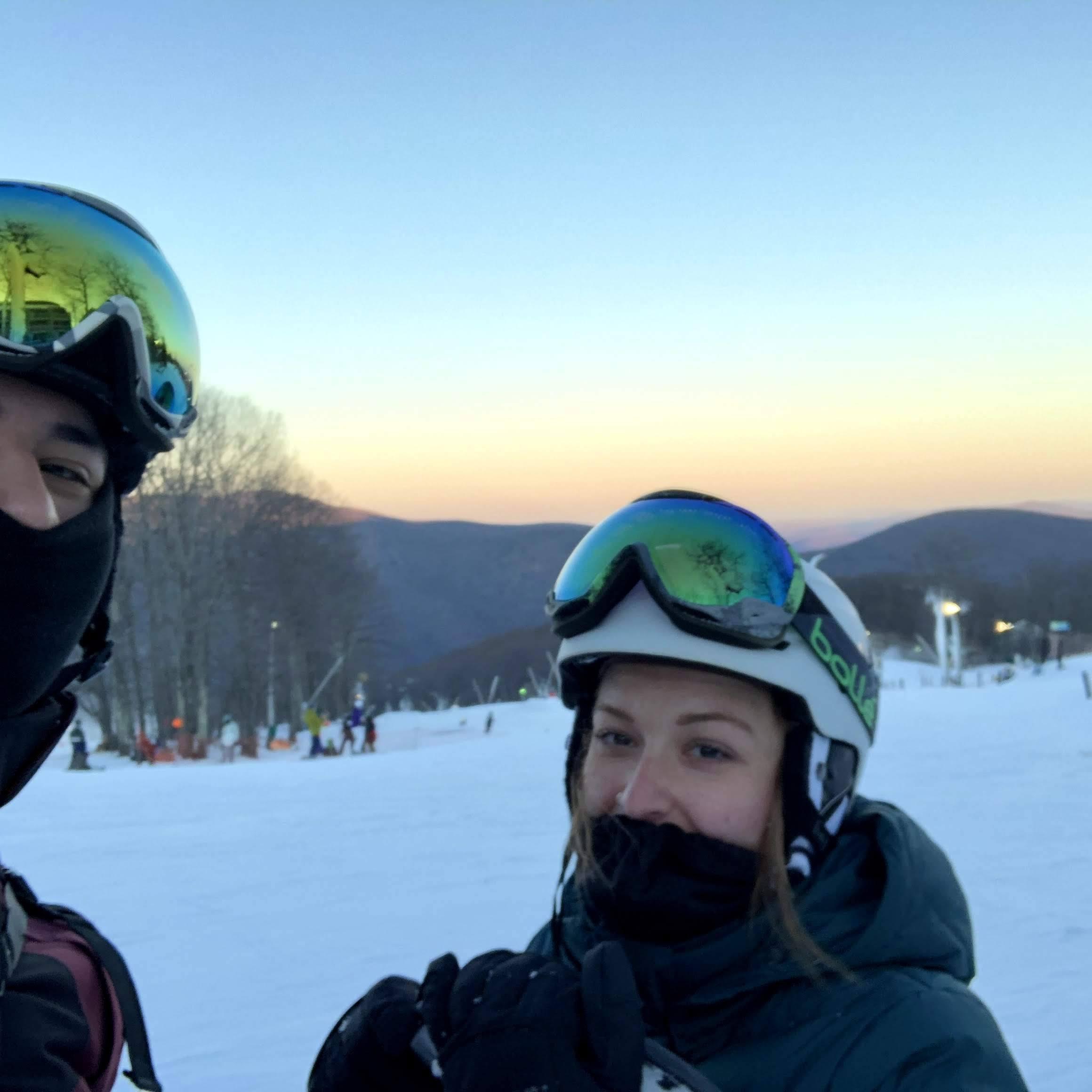 First time I ever skied (failed miserably while Jose sat on the side and laughed at me) and then learned how to snowboard (still believe snowboarding > skiing, sorry hun).