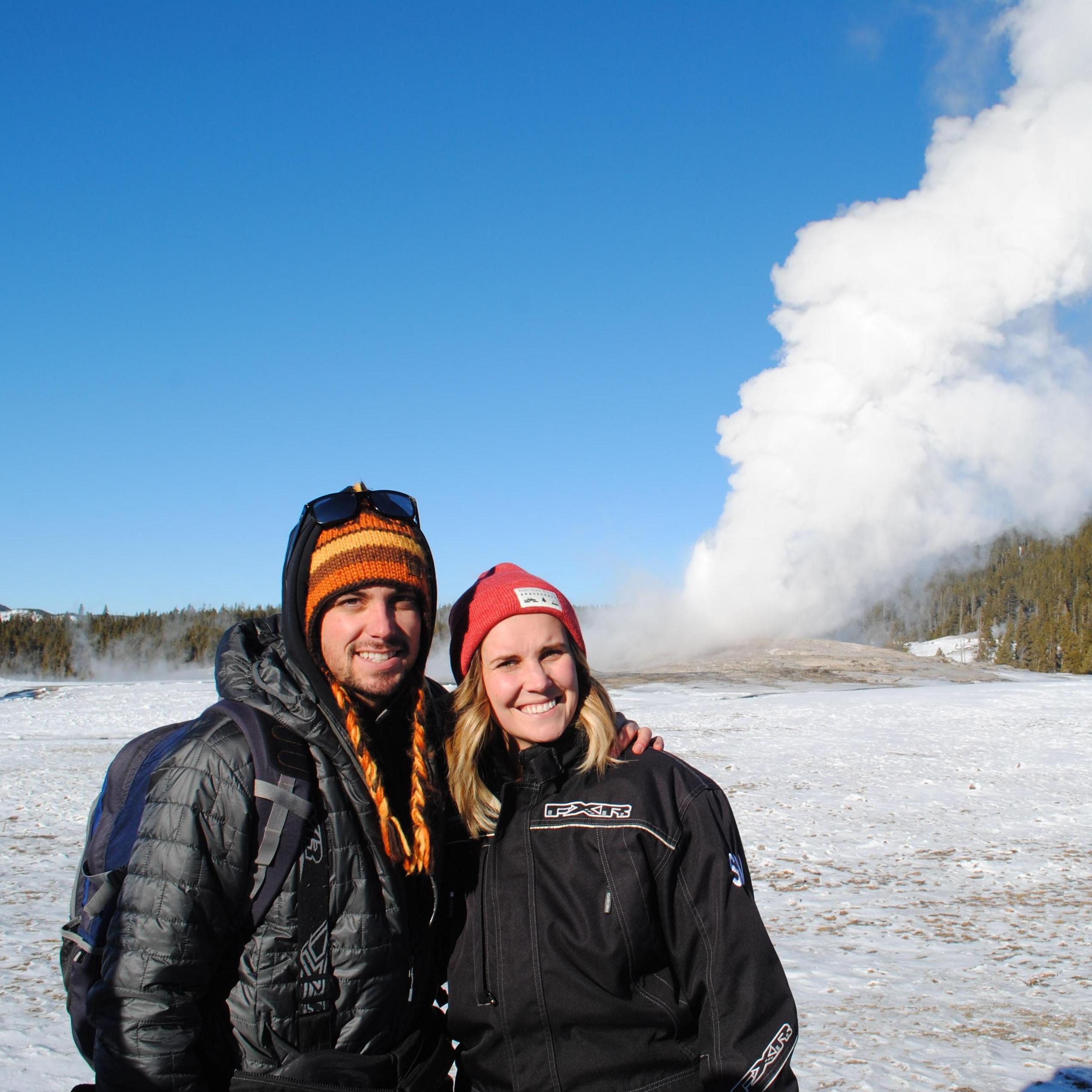 Snowmobile tour through Yellowstone National Park, with a visit to Old Faithful