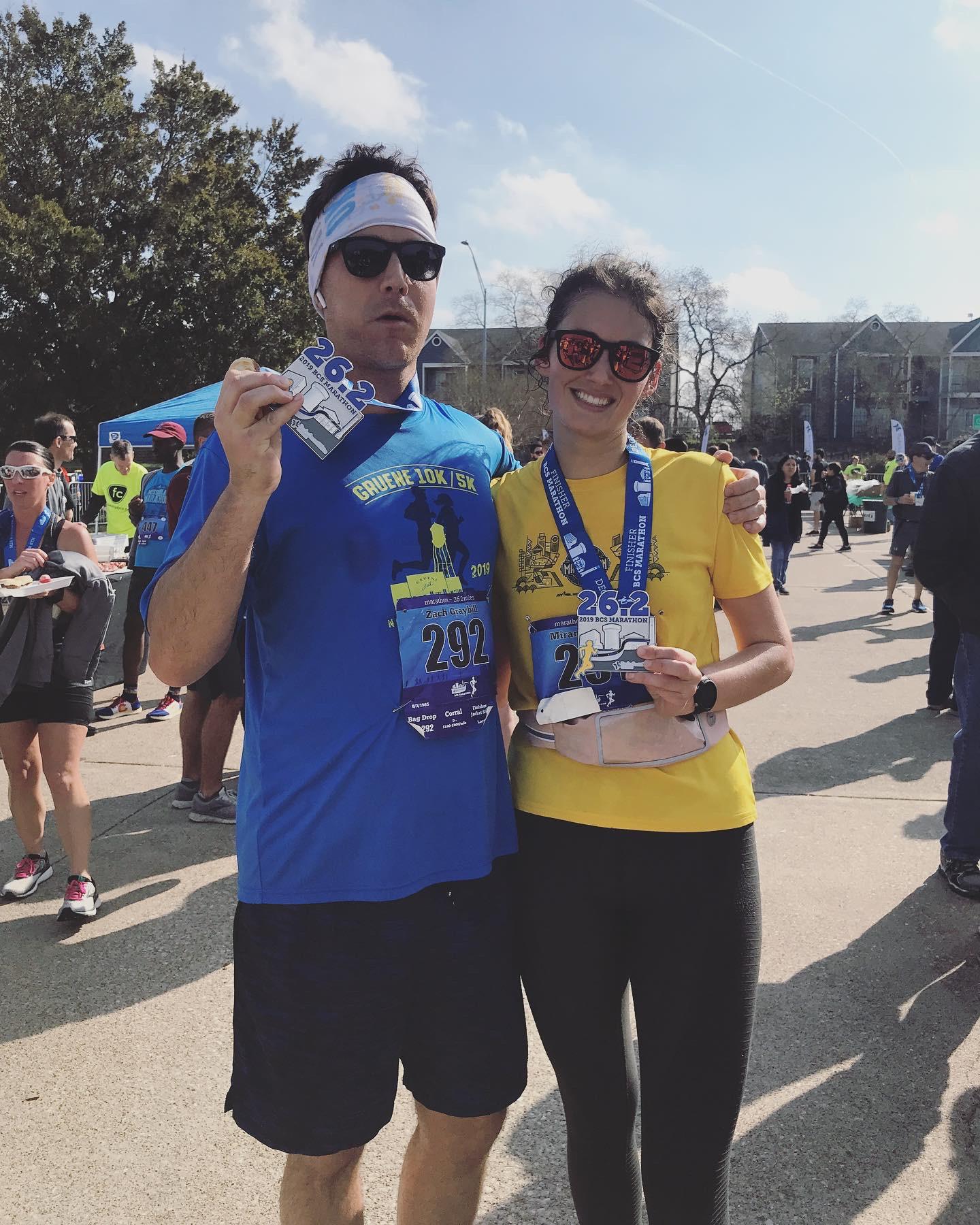Our first marathon finish