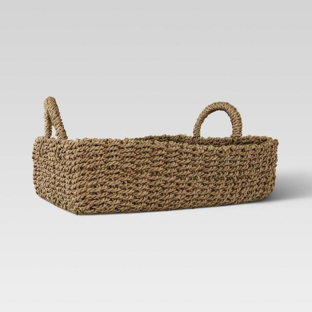 16.9" x 6.8" Decorative Woven Tray Natural - Threshold™