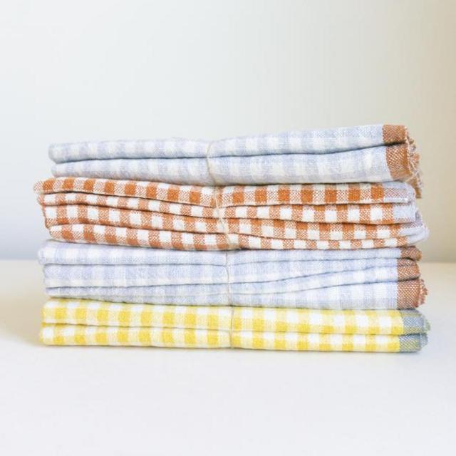Two Tone Gingham Dish Towel Set