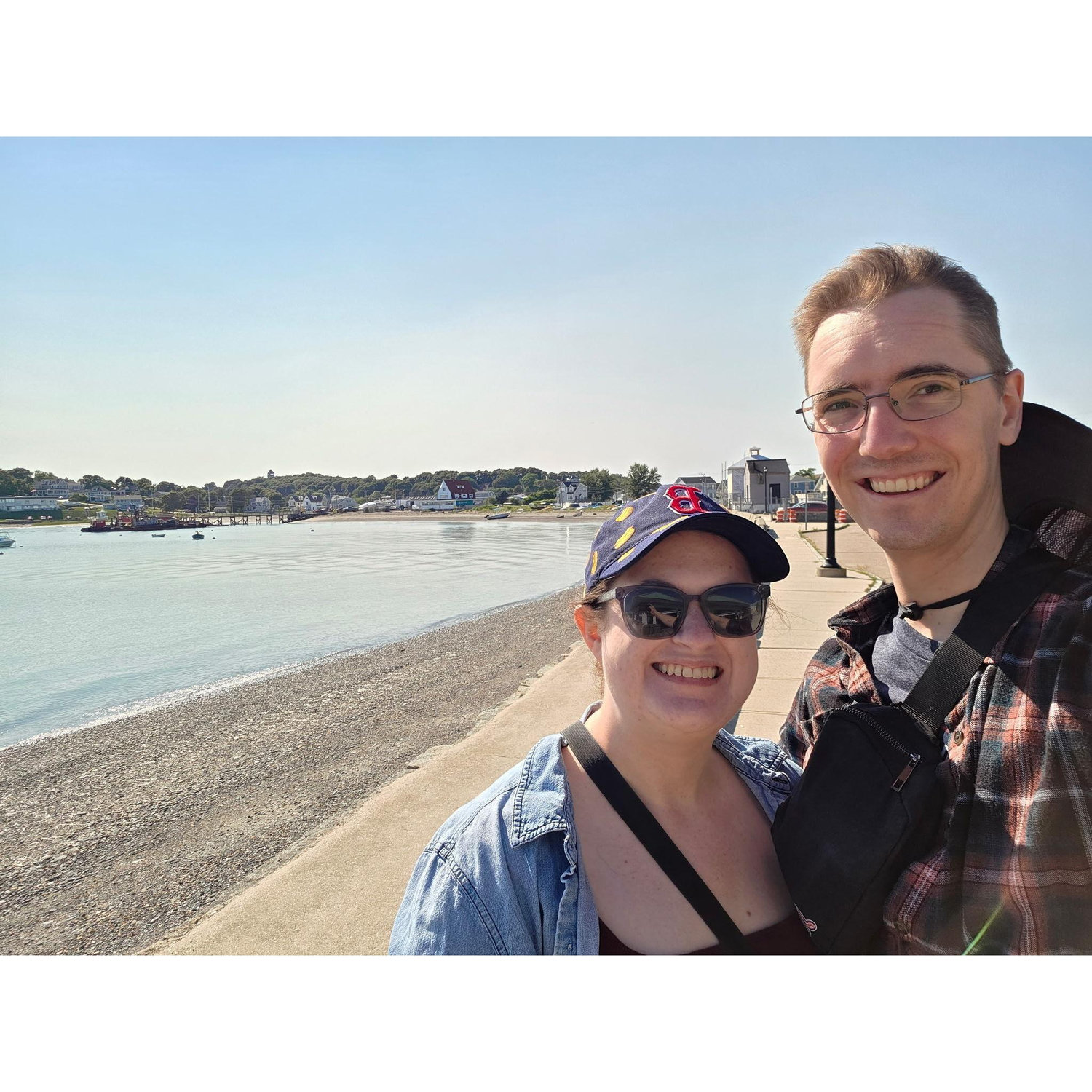 On one of our many "take the T to the end and see where you end up" adventures! Here, we took the ferry to Hull (and Jane got a GNARLY sunburn)