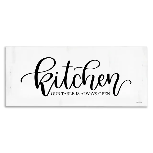 Stupell Industries Kitchen Always Open, 13" x 30"