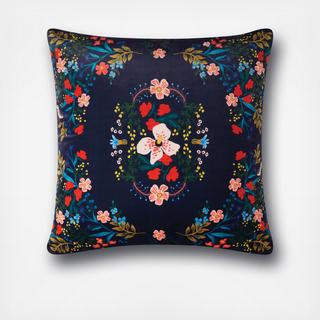 Floral Convergeance Throw Pillow