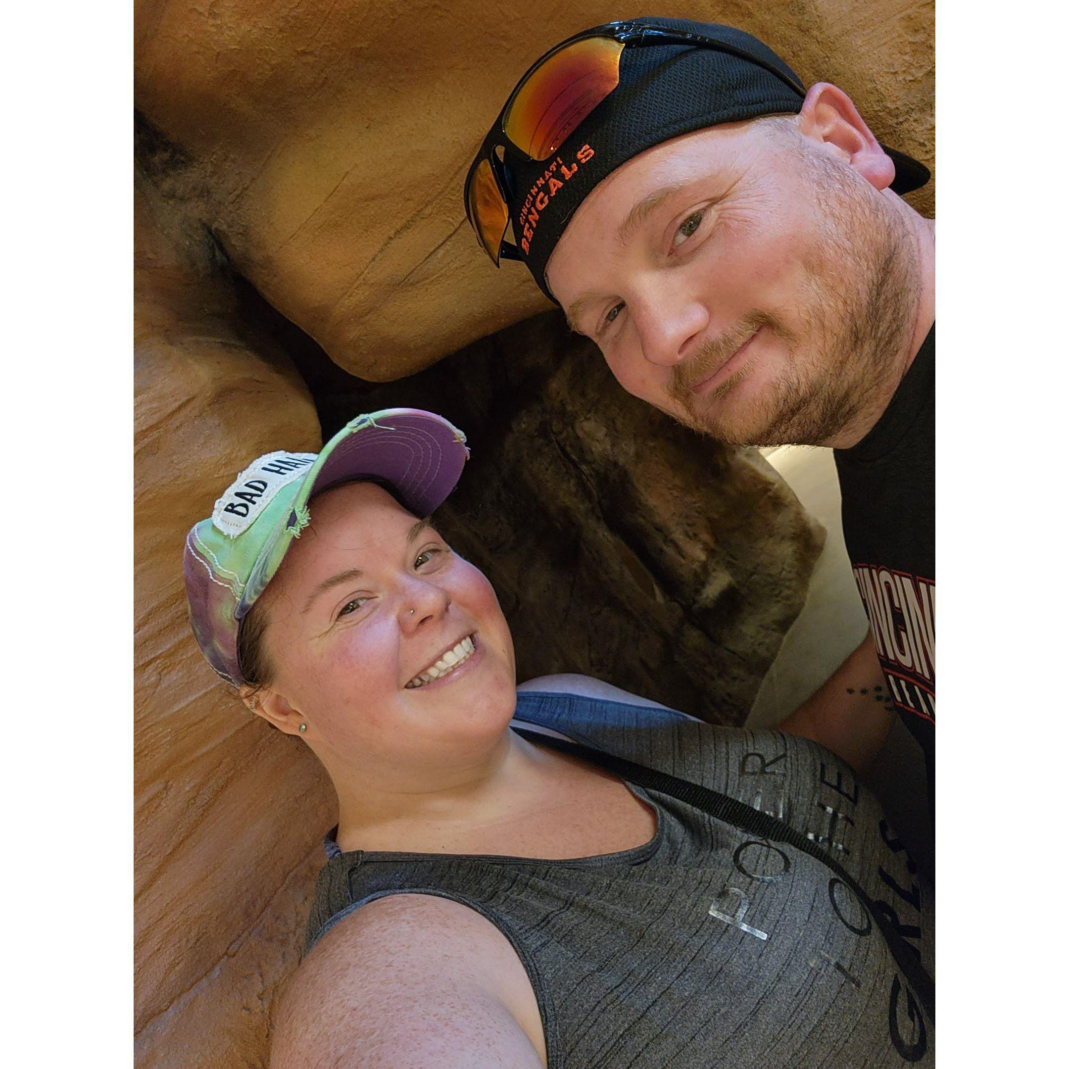 Hiking in Hocking Hills.