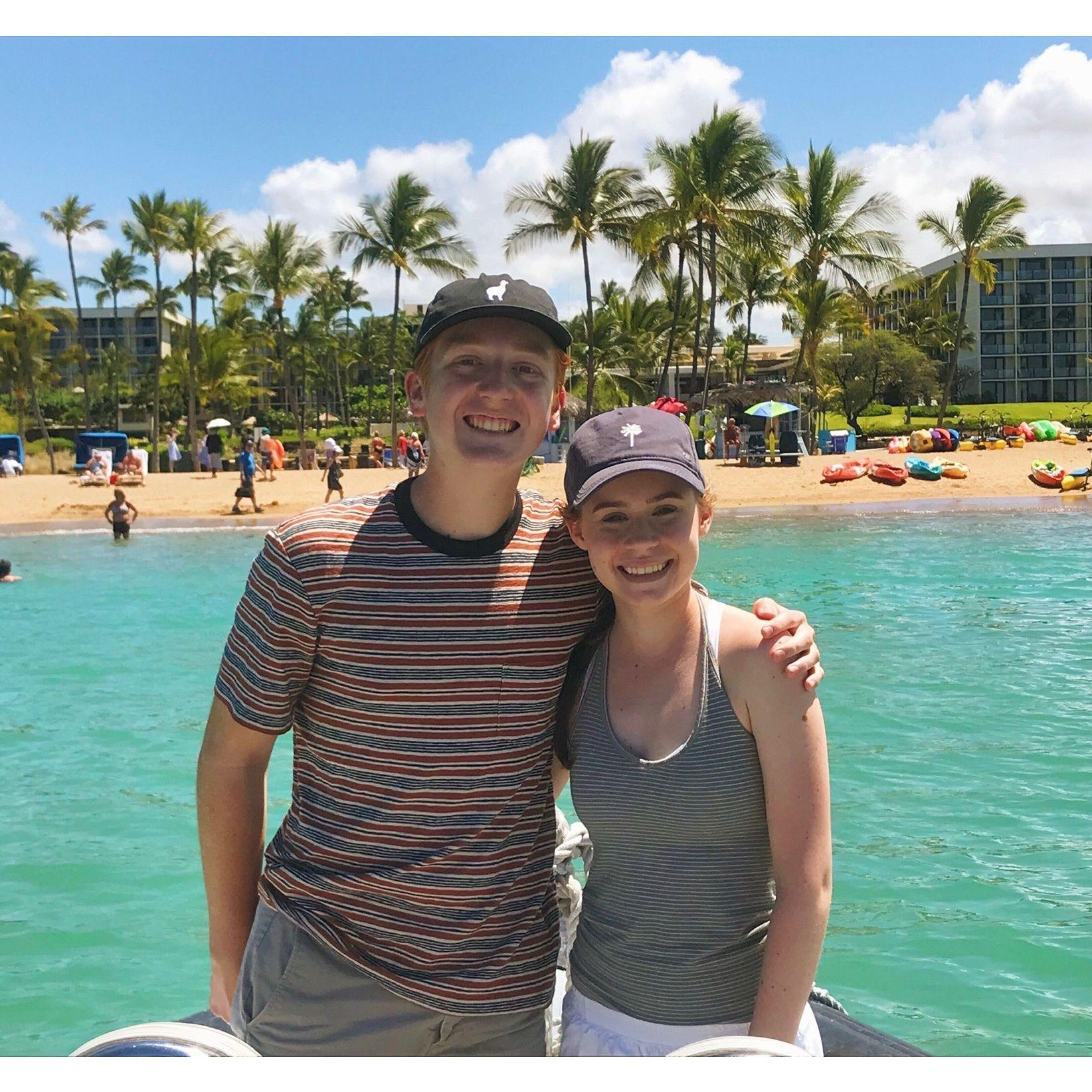 Our first (of many) times in Hawaii together