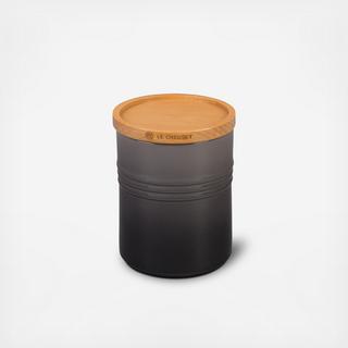 Small Canister with Wood Lid