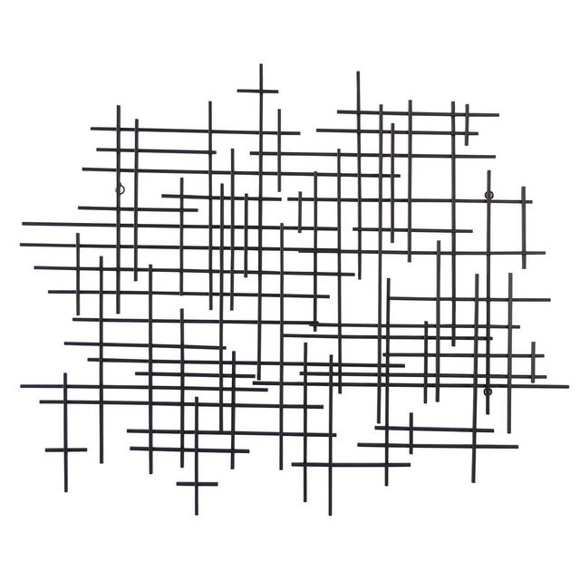 35.83"x29.53" Decorative Wall Sculpture Black - Project 62™
