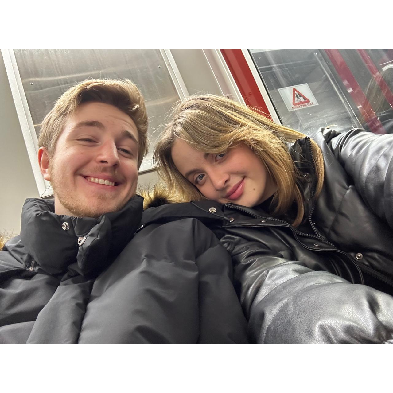 Uma foto bonitinha no metrô