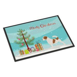 18 in. x 27 in. Indoor/Outdoor Jack Russell Terrier Merry Christmas Tree Door Mat