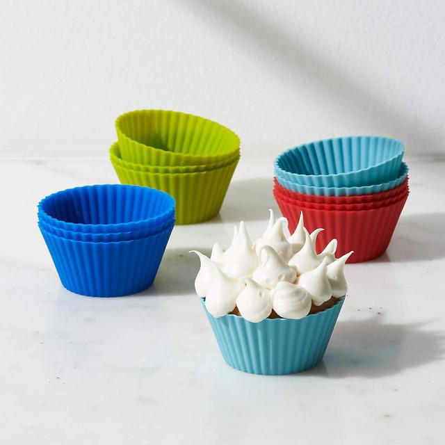 Set of 12 Multicolor Silicone Baking Cups