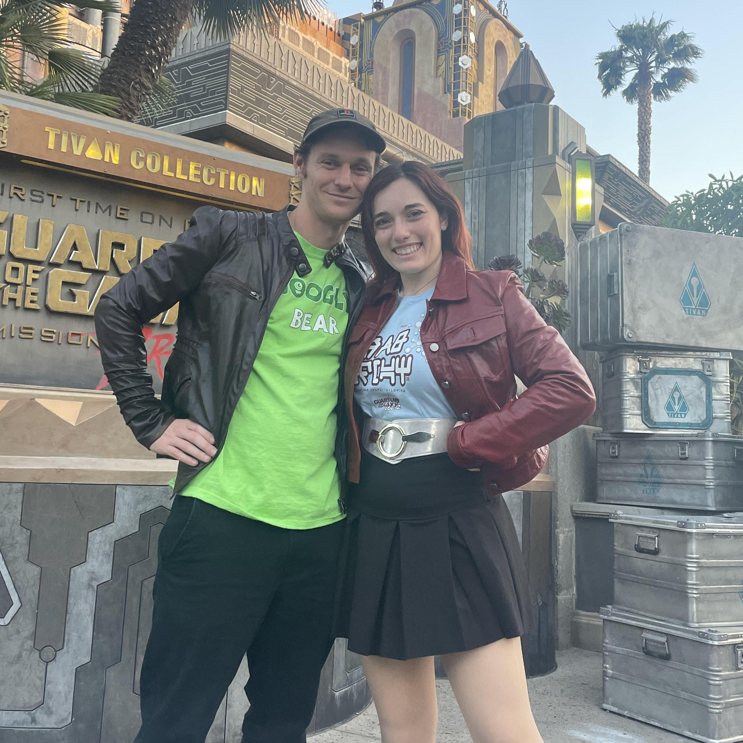 One of our many trips to Disney, Disneybounding as Starboard and Gamora