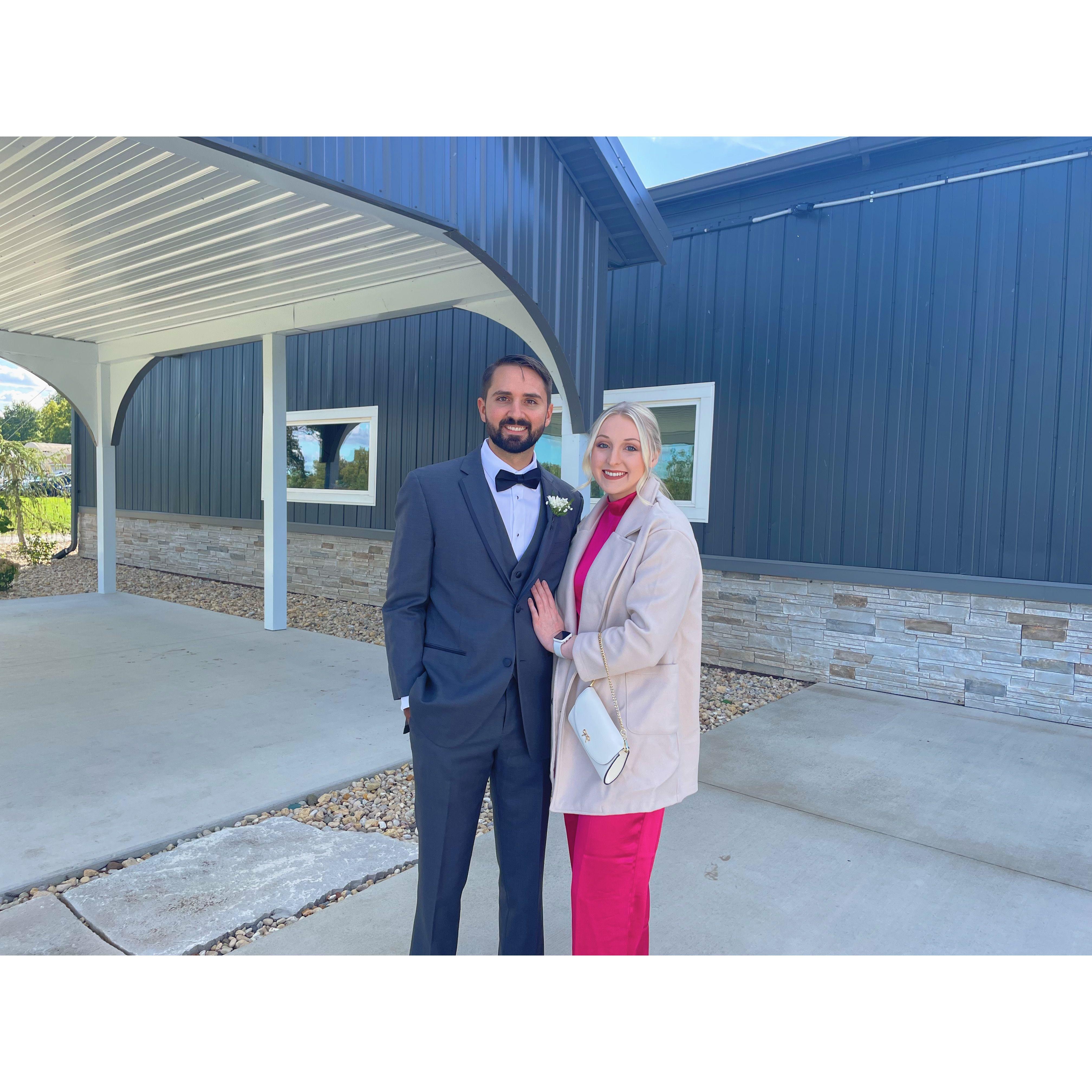 October 2023 -- Jared as a groomsman in Illinois.