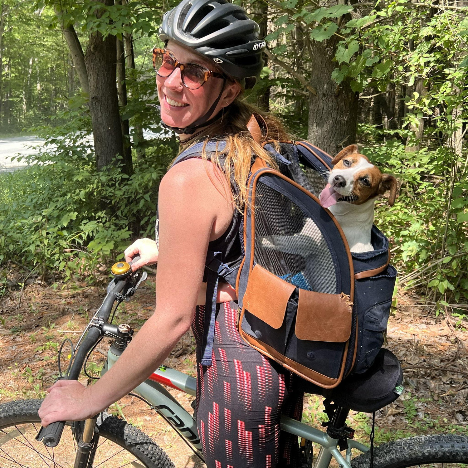 Riding our Trails with a Happy Genevieve!
