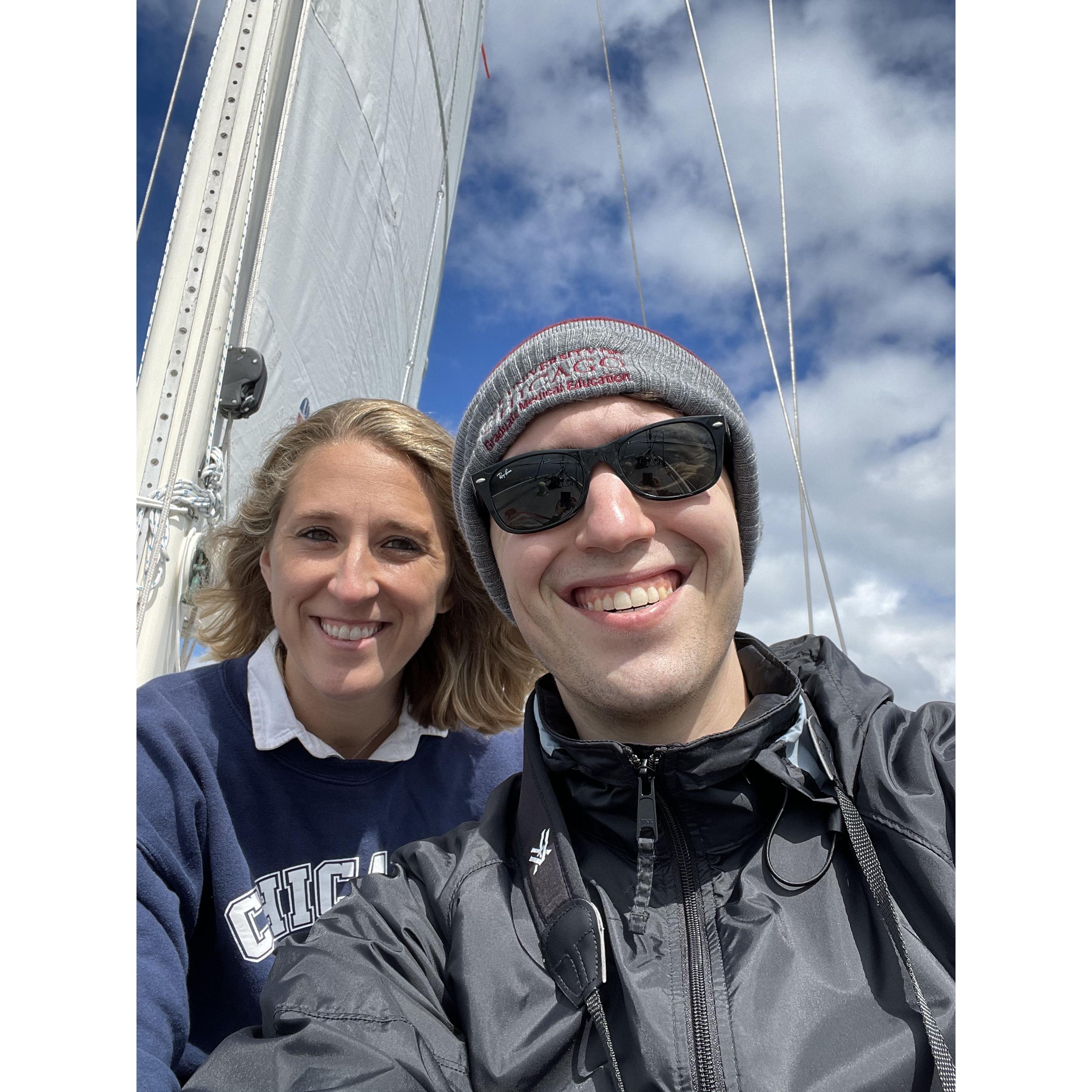 Sailing in the San Juan Islands, WA