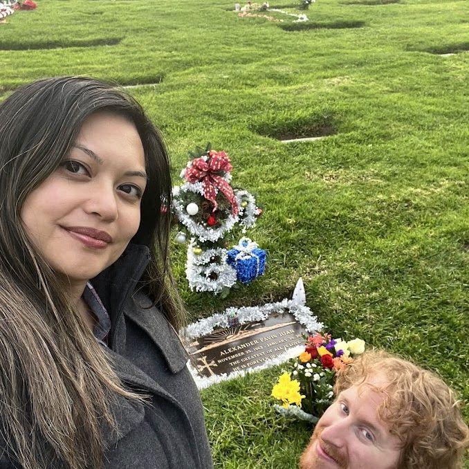 Visiting my Dad's grave in Los Angeles - very special :)