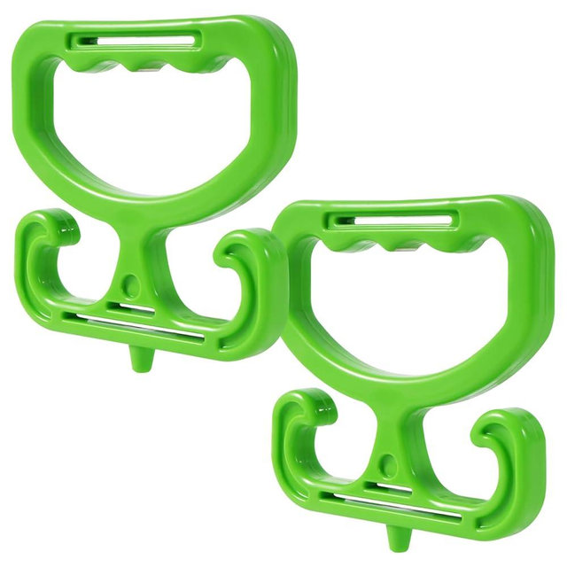 Grocery Bag Carrier, 2Pcs Heavy Duty Grocery Bag Holder, Each Holds Up to 80lbs, Durable Bag Carrier for Shopping Bags (Green)