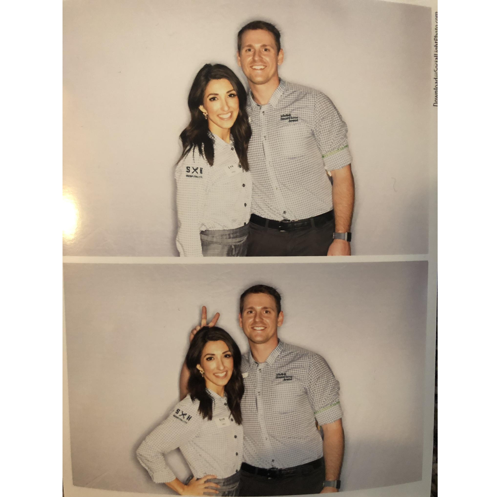 Alex and I working at the Jazz 100 club together!