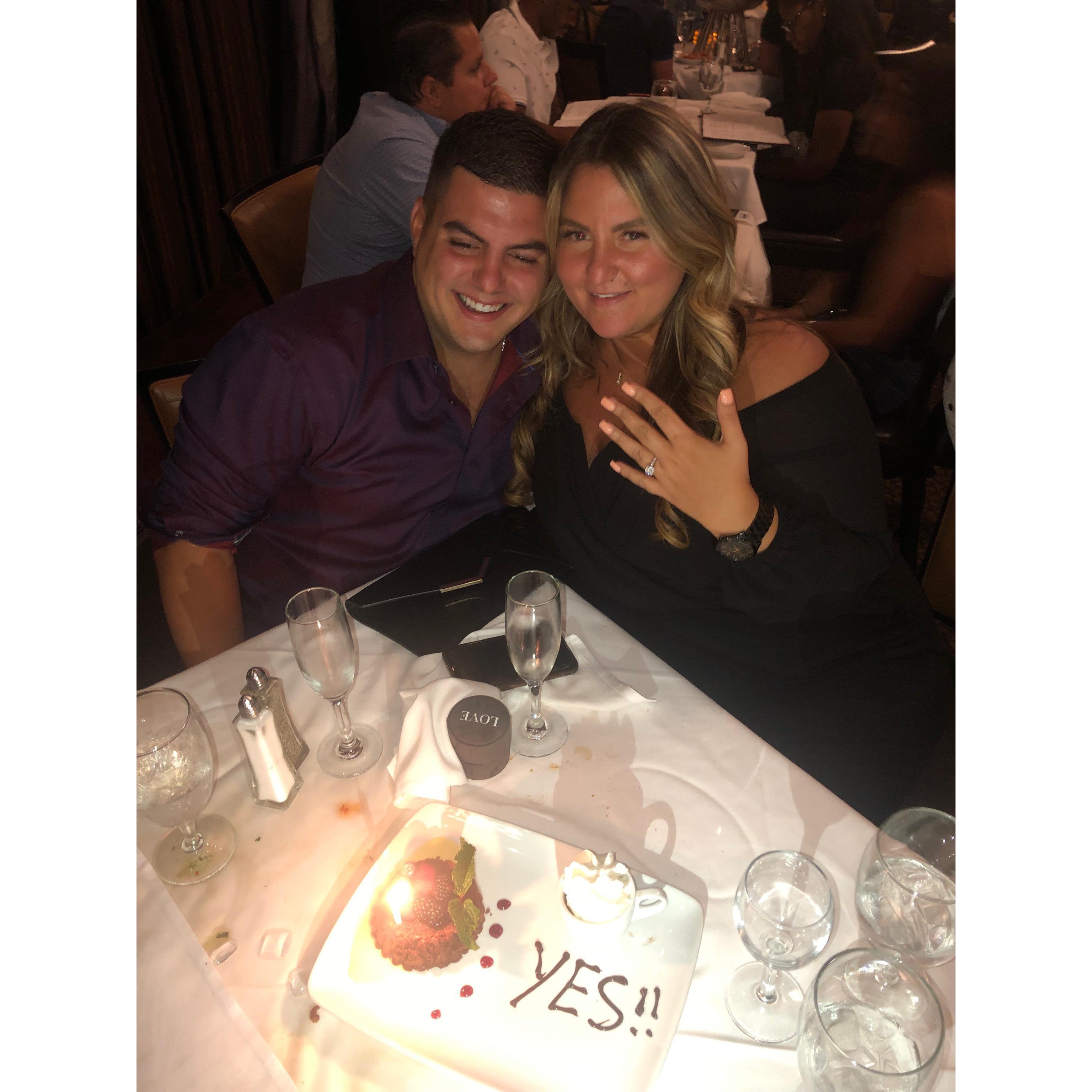 Right after he popped the question!
