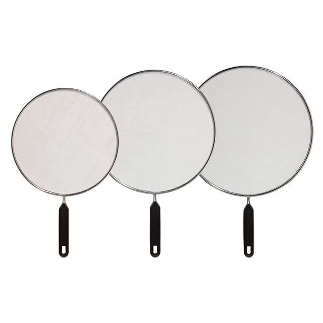 Oggi 3 Piece Stainless Steel Mesh Splatter Guard Screens, 8", 10" & 12", Silver