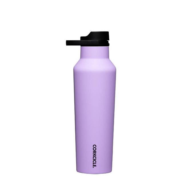 Corkcicle Insulated Canteen Travel Water Bottle, Triple Insulated Stainless Steel, Easy Grip Straw Mouth, Keeps Beverages Cold for 25 Hours or Warm for 12 Hours, 20oz, Sun-Soaked Lilac
