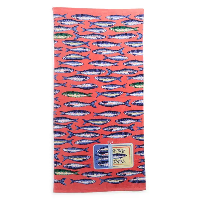 Vera Bradley Women's Outlet Cotton Looped Terry Outlet Essential Beach Towel Fish Tale