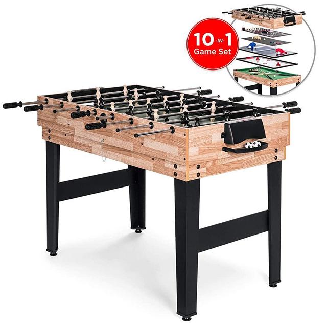 Best Choice Products 10-in-1 Game Table w/Foosball, Pool, Shuffleboard, Ping Pong, Hockey, and More
