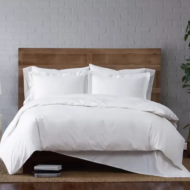 Brooklyn Loom Classic 3-Piece Full/Queen Duvet Cover Set in White