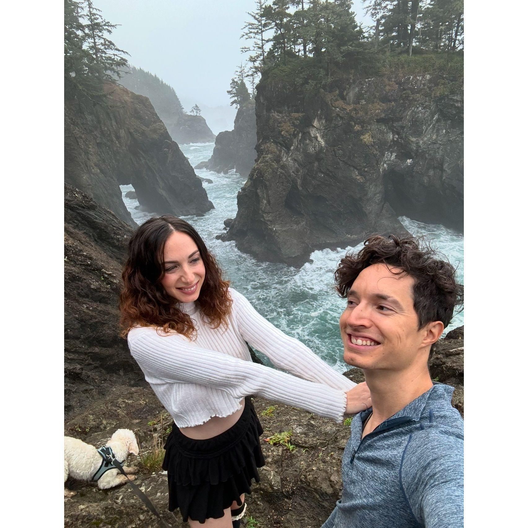 True love was not jumping into Michael's arms soon after we took this photo for we were close to a cliff.  Forever keeping each other safe!