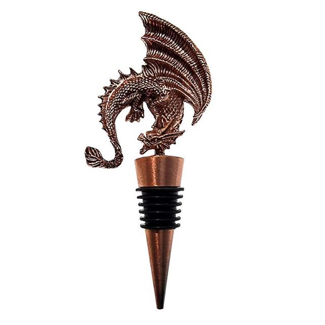 Dragon Wine Stoppers Gothic Metal Alloy Design Bottle Stopper for Dragon Gift Party Decorative
