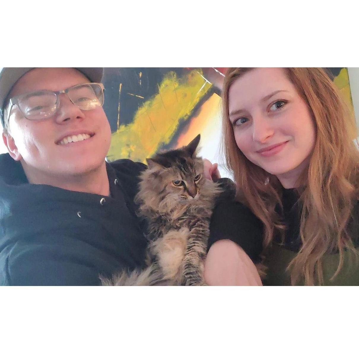 When we first moved in together (January 2020) - with Kimmey!