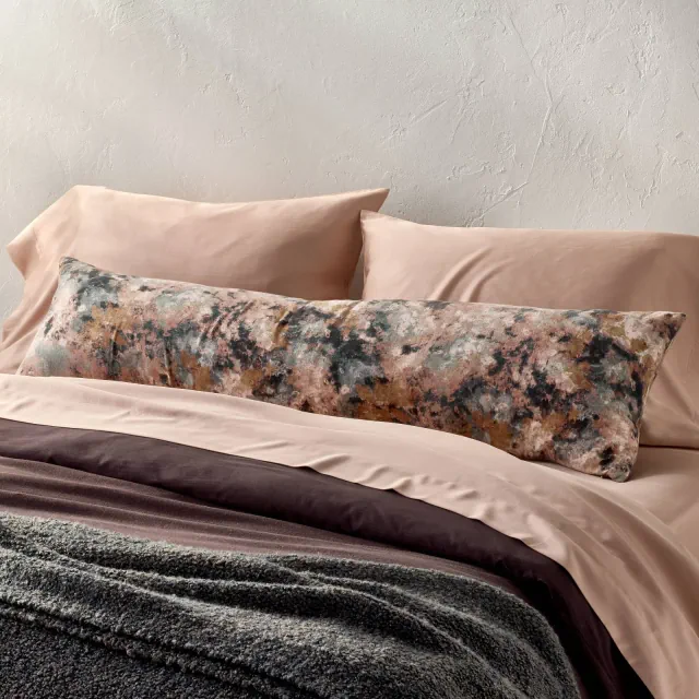 Lumbar Heavyweight Linen Blend Throw Decorative Pillow Impressionist Print - Casaluna™