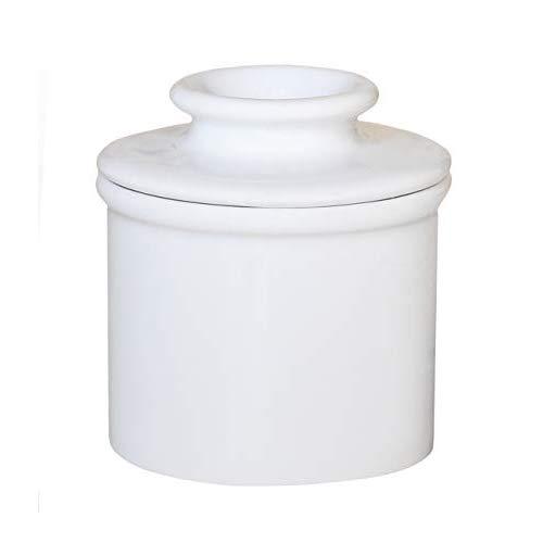 Butter Bell - The Original Butter Bell Crock by L. Tremain, French Ceramic Butter Dish, Retro & Matte Collection, White