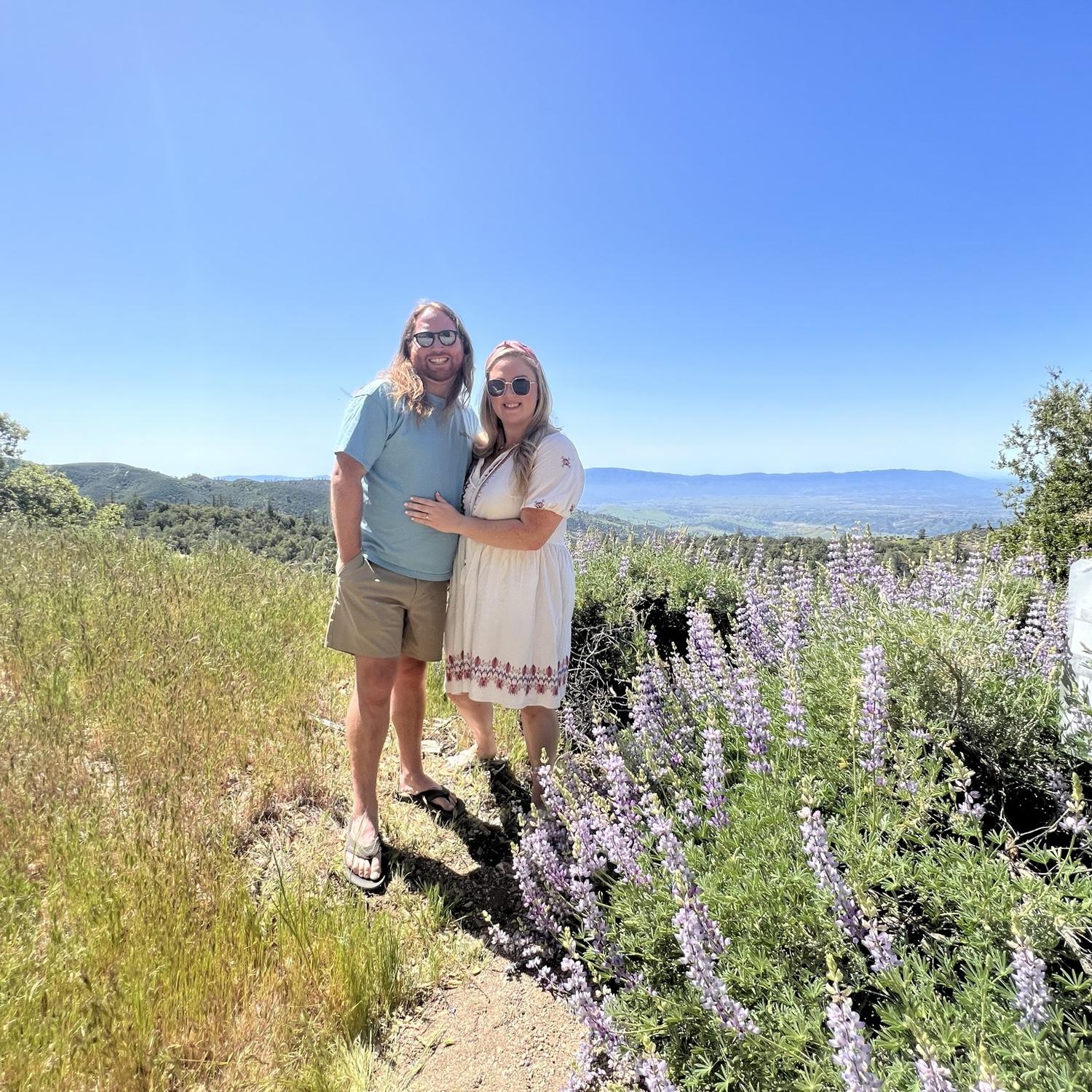 At the top of Figueroa Mountain after Rusty proposed