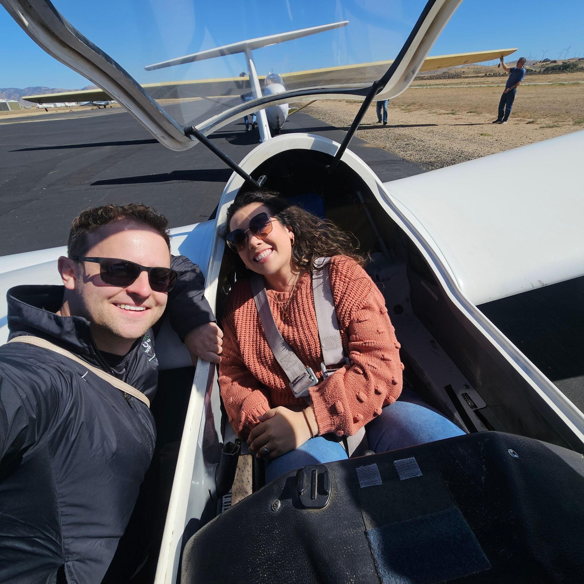 Glider rides with Joel celebrating our engagement!