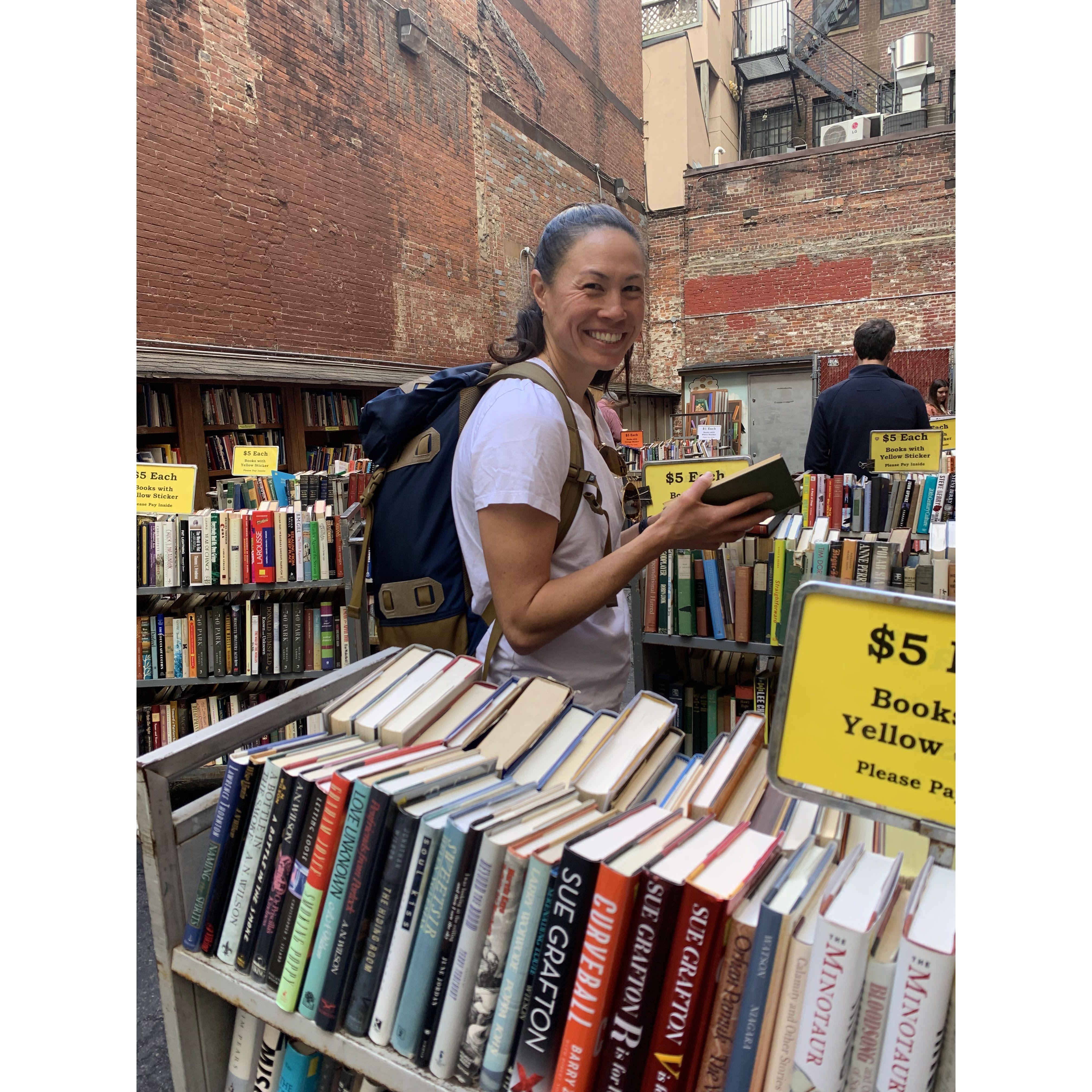 Surround us with books, please