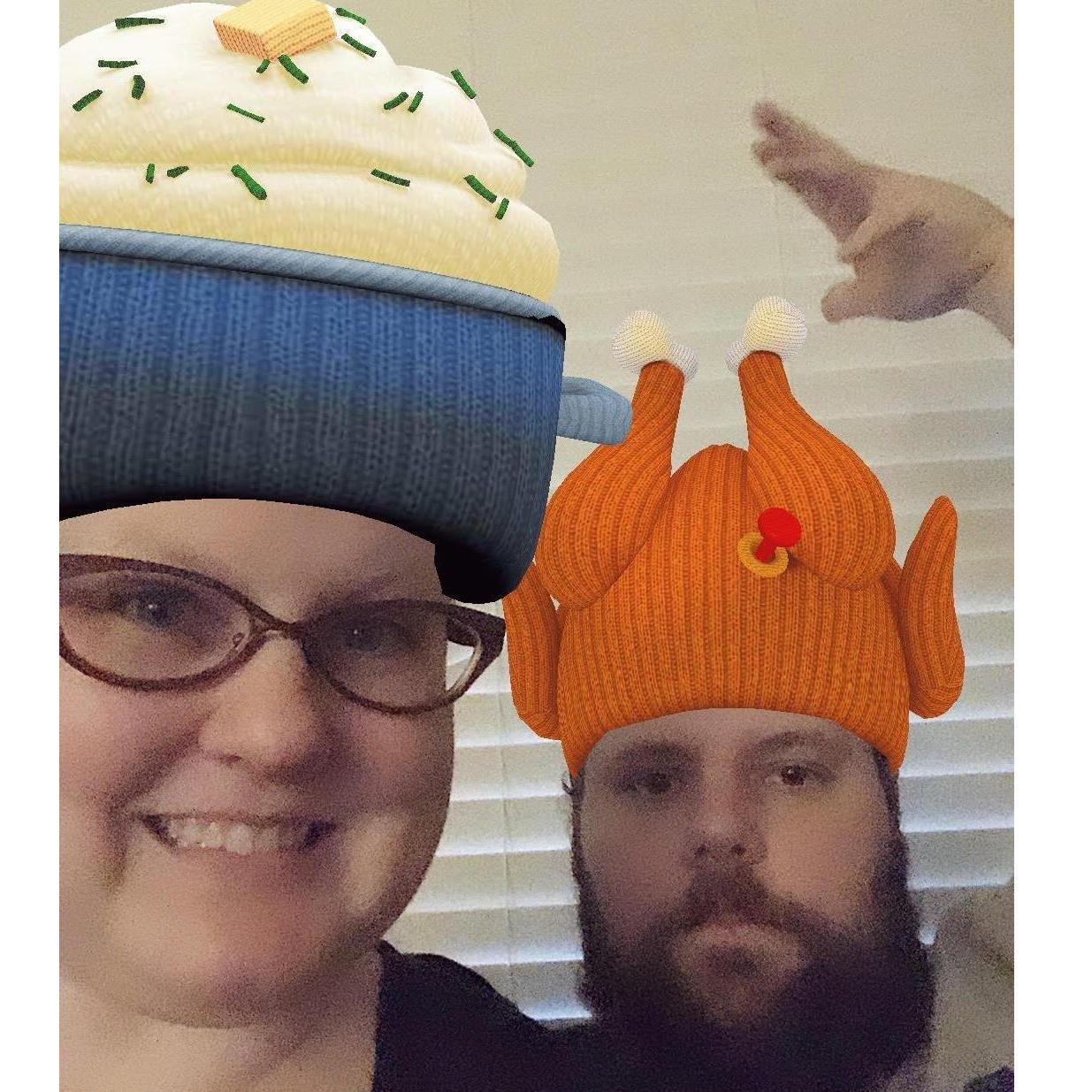 Just a big turkey, chillin' with his mash!