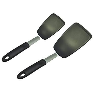 UNICOOK 2 Pack Flexible Silicone Spatula, Turner, 600F Heat Resistant, Ideal for Flipping Eggs, Burgers, Crepes and More, BPA Free, FDA Approved and LFGB Certified