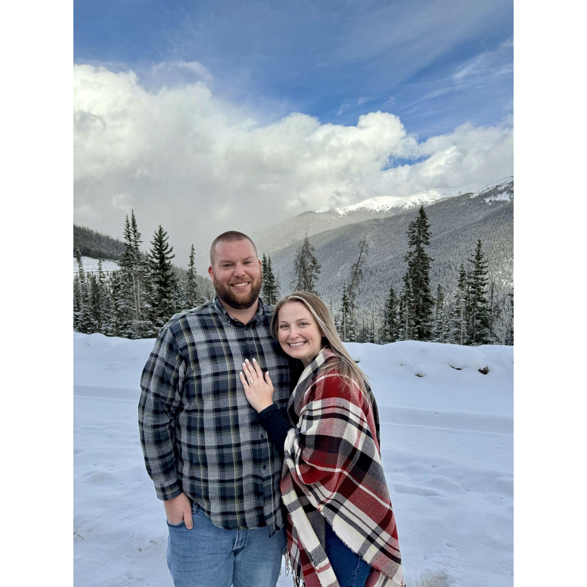 We got engaged in Winter Park, CO on December 1, 2023.