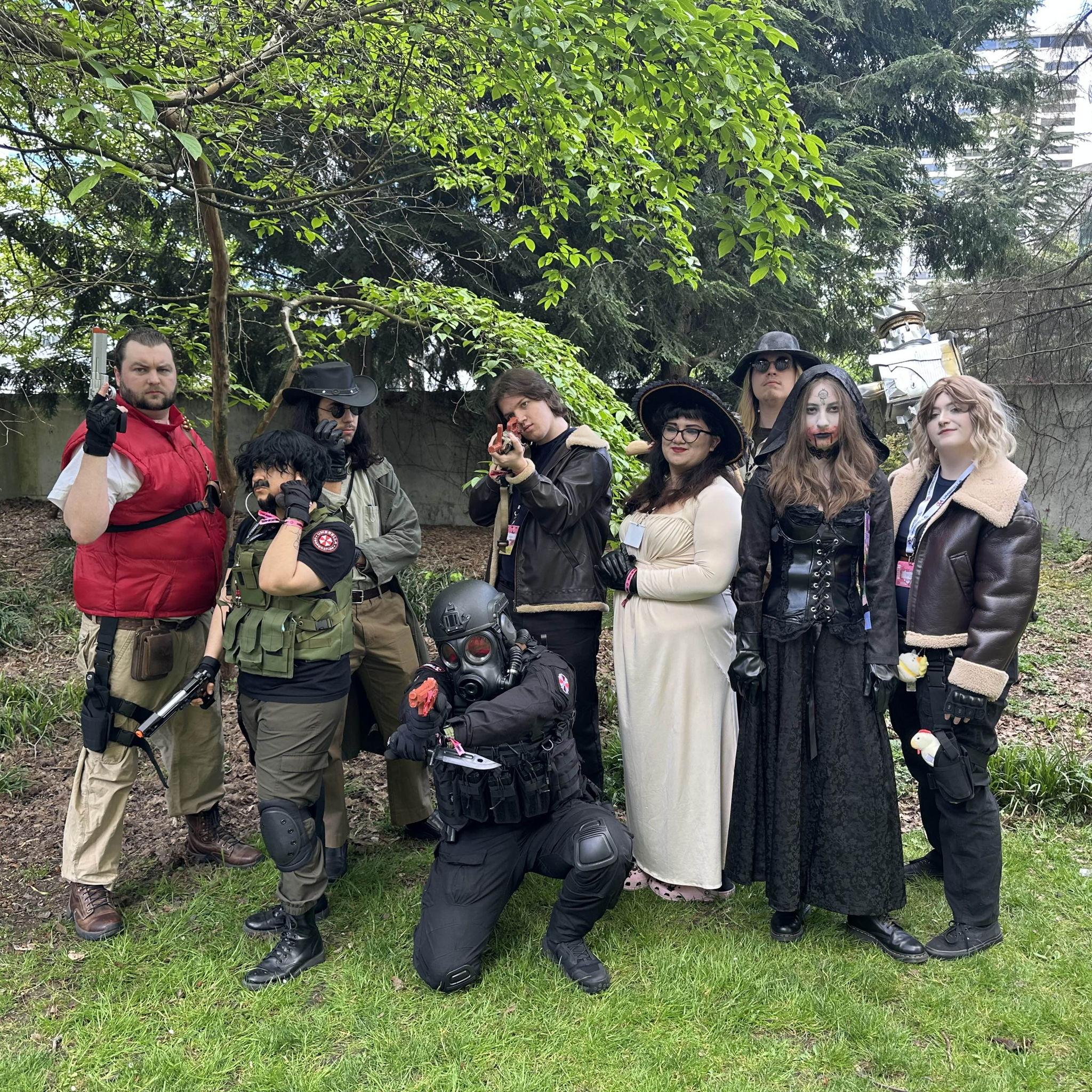 groupshot for the resident evil crew sukura con 2025