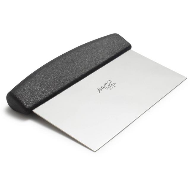 Stainless Steel Bench Dough Scraper with Black Handle