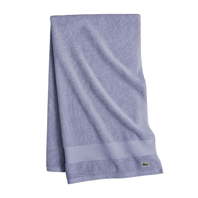 Lacoste Heritage 100% Supima Cotton Bath Sheet, Light Denim, 35" x 70" – Highly Absorbent & Quick Drying, Premium Super Soft Bath Towel, Bathroom Essential, Gift for All Occasions, Machine Washable