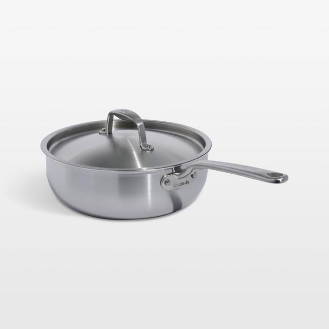 Made In Stainless Clad 3-Qt. Saucier with Stainless Steel Hardware