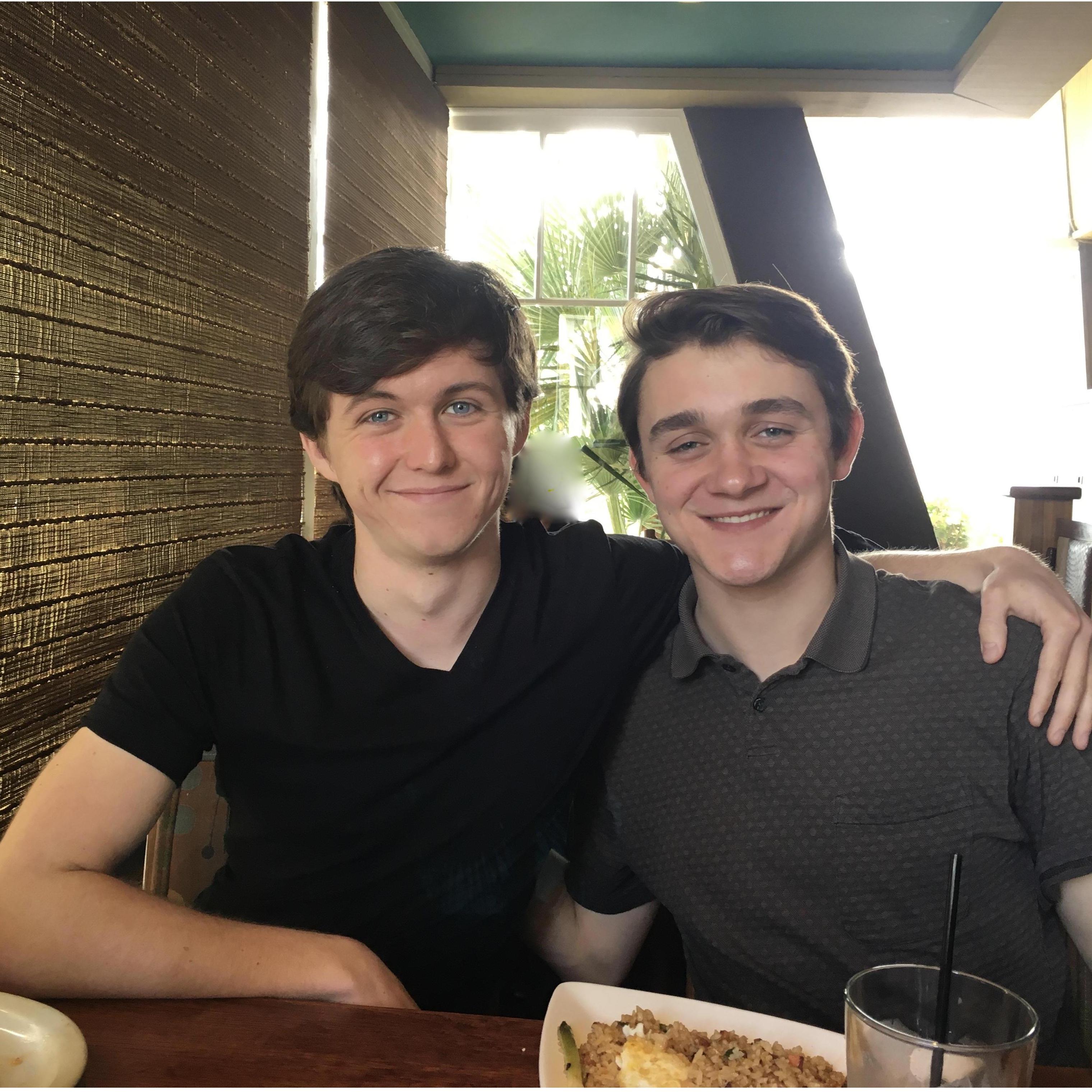 The boys at our favorite South Pasadena hang, Canoe House.