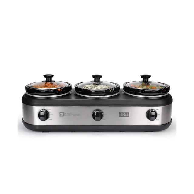 TRU 3 x 1.5-Quart Triple Slow Cooker